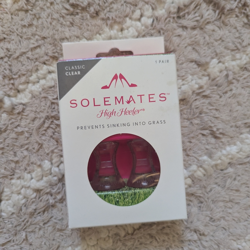 NIB Solemates High Heeler Classic Heel Protector - Clear - 1 Pair